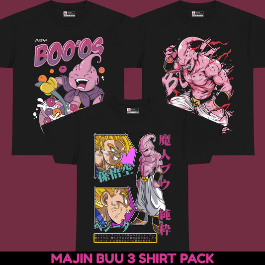 Majin Buu 3-Shirt Pack