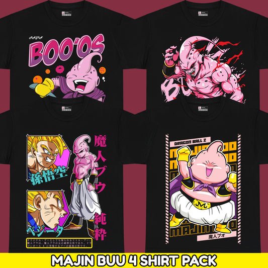 Majin Buu 4-Shirt Pack