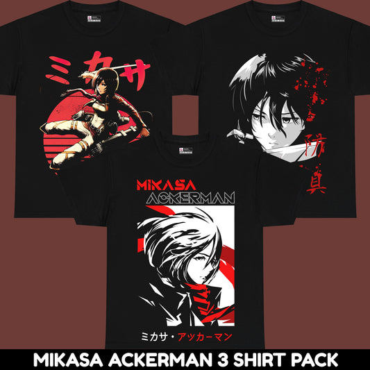 Mikasa Ackerman 3-Shirt Pack