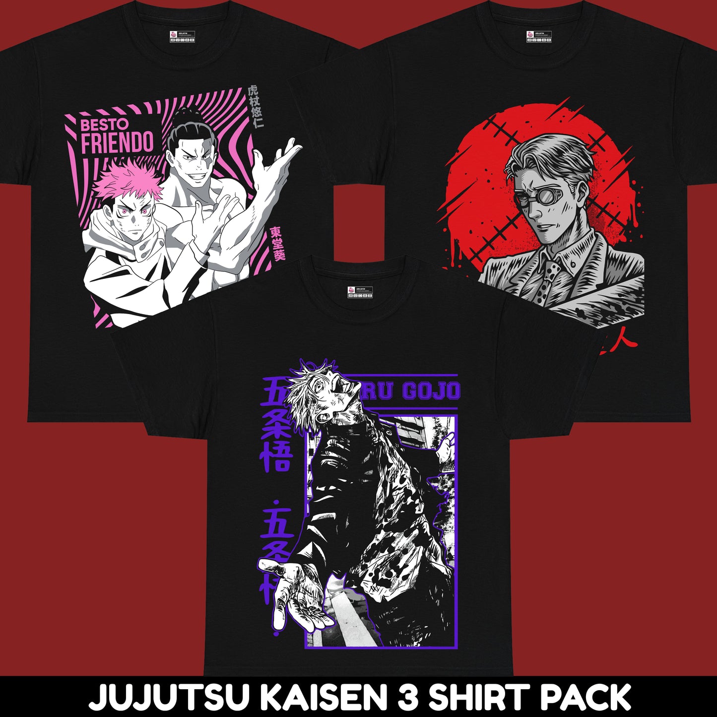 Jujutsu Kaisen 3-Shirt Pack