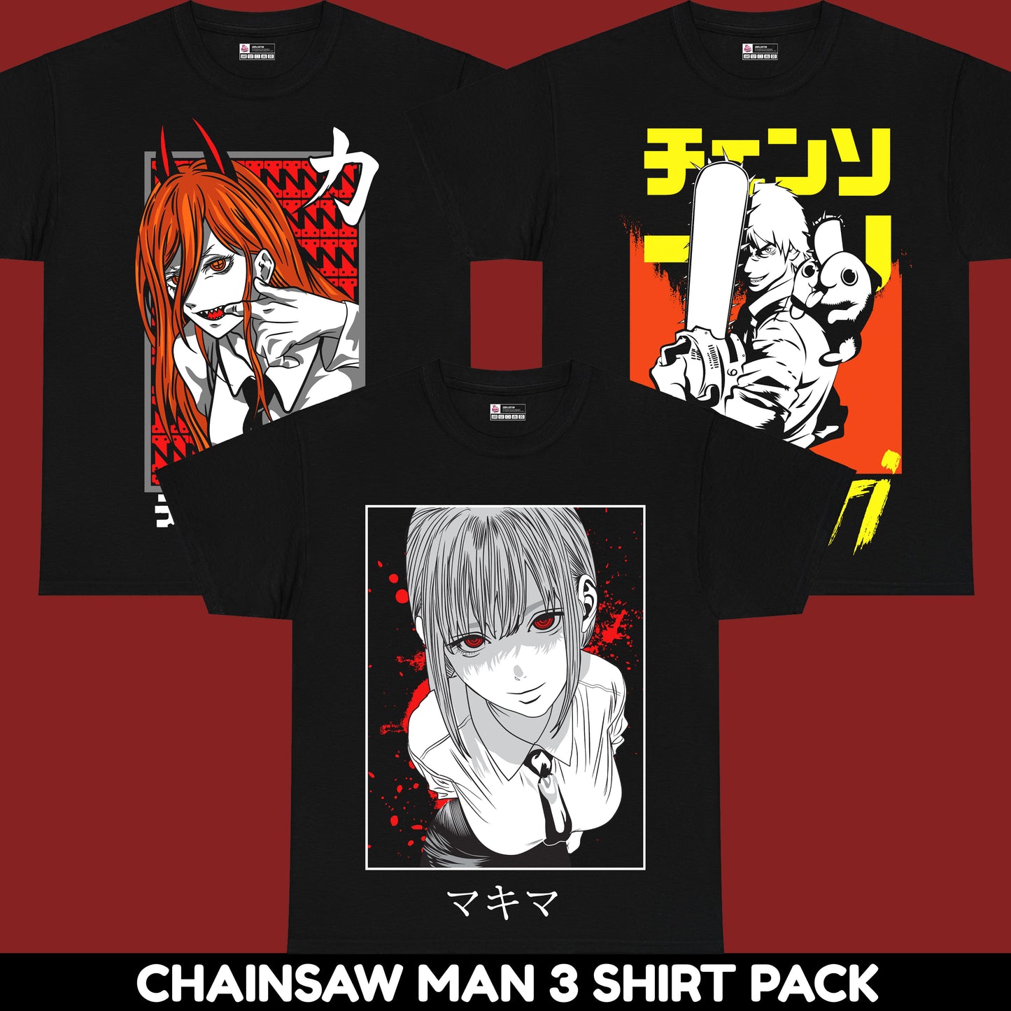 Chainsaw Man 3-Shirt Pack