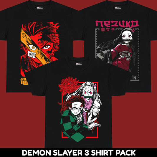 Demon Slayer 3-Shirt Pack