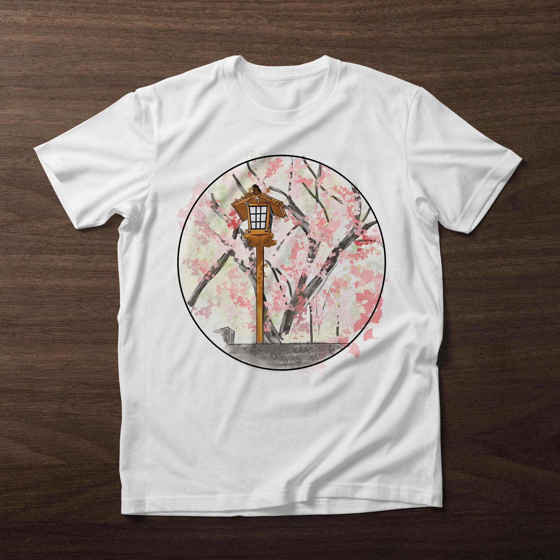 Cherry Blossom Lamp Post - Tee - YumeThreads