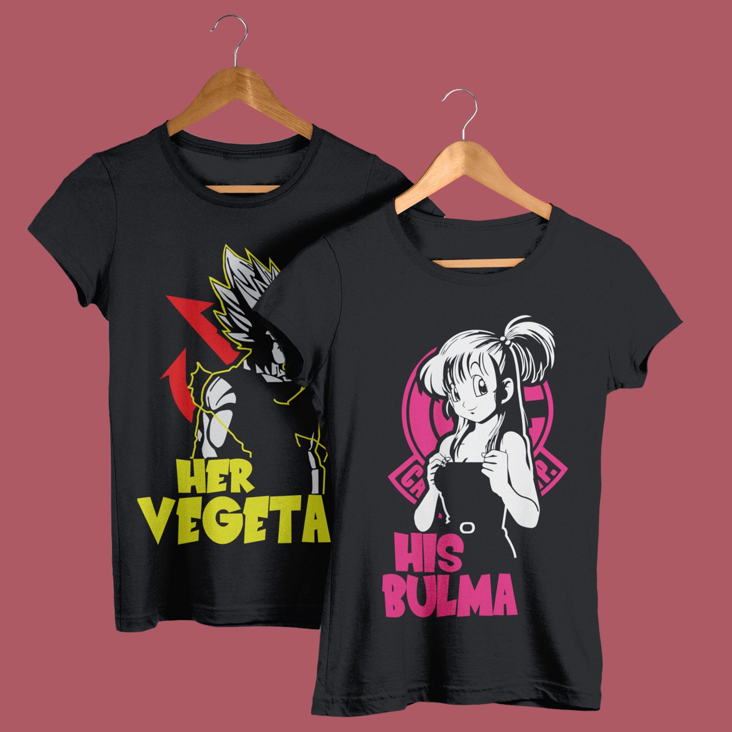 Her Vegeta, His Bulma - T-Shirts